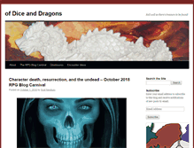 Tablet Screenshot of ofdiceanddragons.com